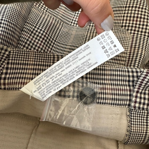 Zara Women Plaid Shorts with pockets Size M - Picture 10 of 12